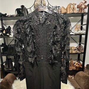 Black Lace Top Jumpsuit